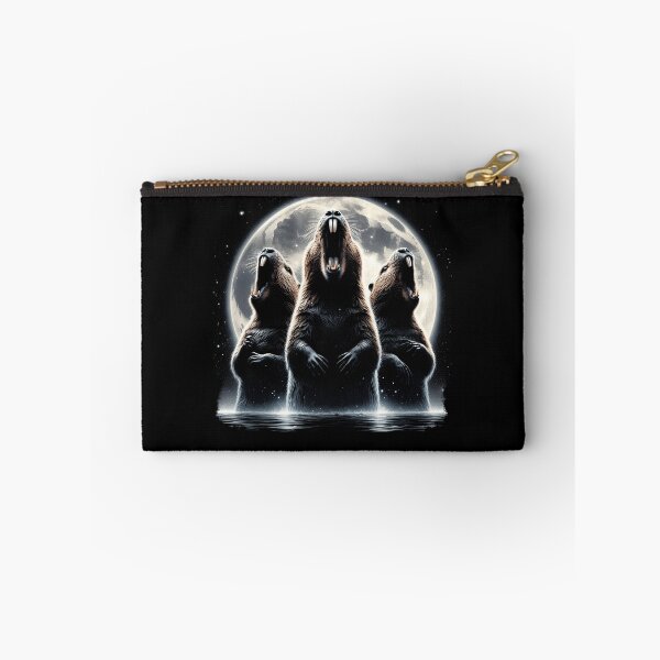 Item preview, Three Beavers Howling at Moon Like Three Wolves Funny designed and sold by Kimberley King Art  King Art.