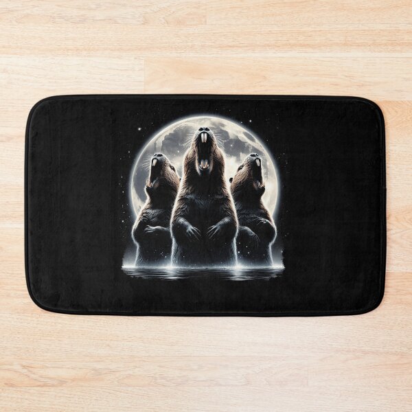 Item preview, Three Beavers Howling at Moon Like Three Wolves Funny designed and sold by Kimberley King Art  King Art.
