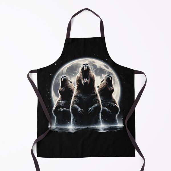 Item preview, Three Beavers Howling at Moon Like Three Wolves Funny designed and sold by Kimberley King Art King Art.