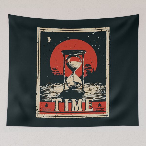 Item preview, Time Hourglass Poster – Vintage Sands of Time Surreal Design designed and sold by TuncGK.
