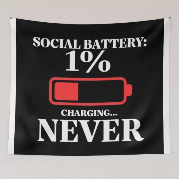 Item preview, Social Battery Low – Funny Introvert Quote | Minimal Digital Design Gift designed and sold by andrew758.