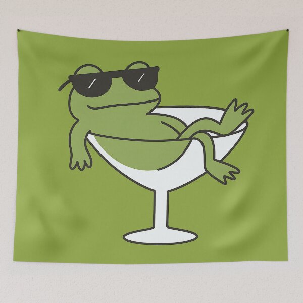 Item preview, Frog Wearing Sunglasses in a Martini Glass designed and sold by MinistryOfNIniji.