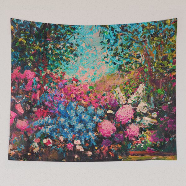 Item preview, the garden view with various blossom flowers designed and sold by MerryCrown.
