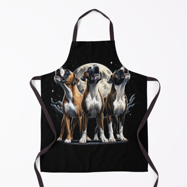 Item preview, Three Boxers Dog Howling at Moon Like Three Wolves Funny Lover designed and sold by Kimberley King Art  King Art.