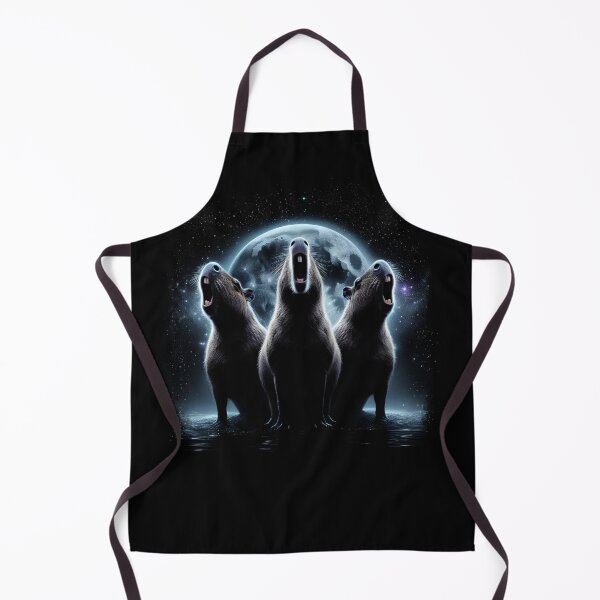 Item preview, Three Capybaras Howling at Moon Like Three Wolves Funny designed and sold by Kimberley King Art King Art.