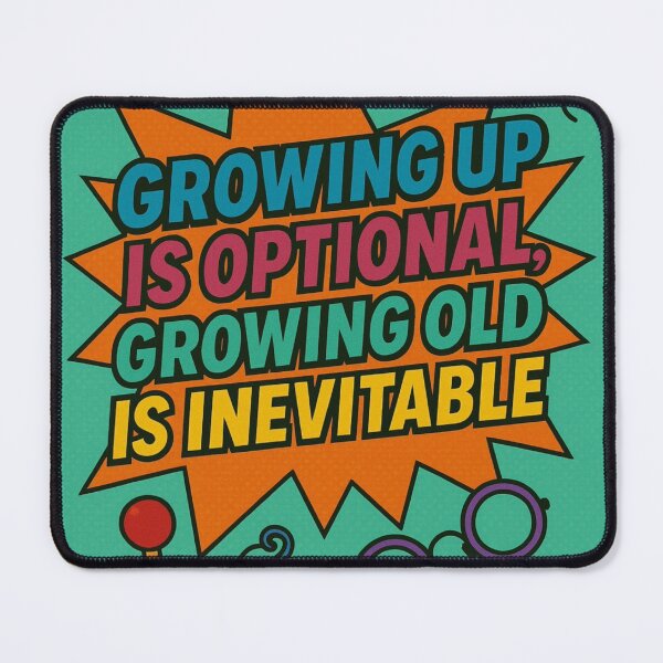 Item preview, Growing up is optional. Growing old is inevitable. designed and sold by Nat-Rio.