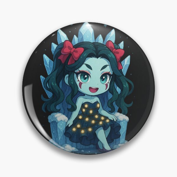 Item preview, Daki in Fairy Light Dress on Snow Throne – Chibi Demon Slayer Winter Art designed and sold by ColorSplash123.