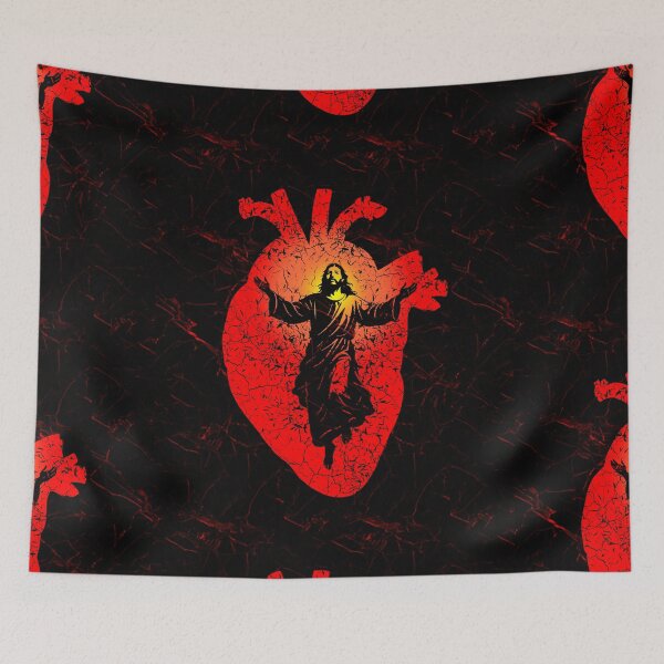 Item preview, Jesus Ascending in Heart – Christian Silhouette Design for darker background designed and sold by ZechJohnRB.
