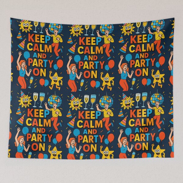 Item preview, Keep calm and party on. designed and sold by Nat-Rio.