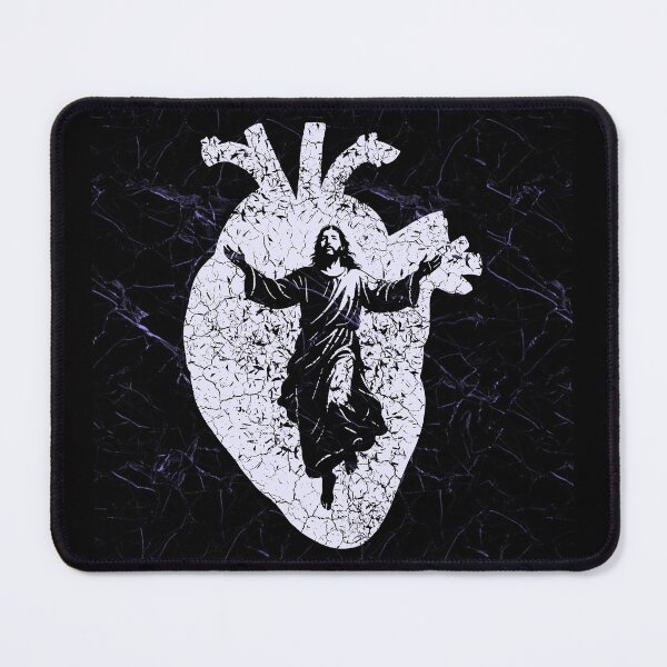 Item preview, Jesus Ascending in Heart – Christian Silhouette White Design for darker background designed and sold by ZechJohnRB.