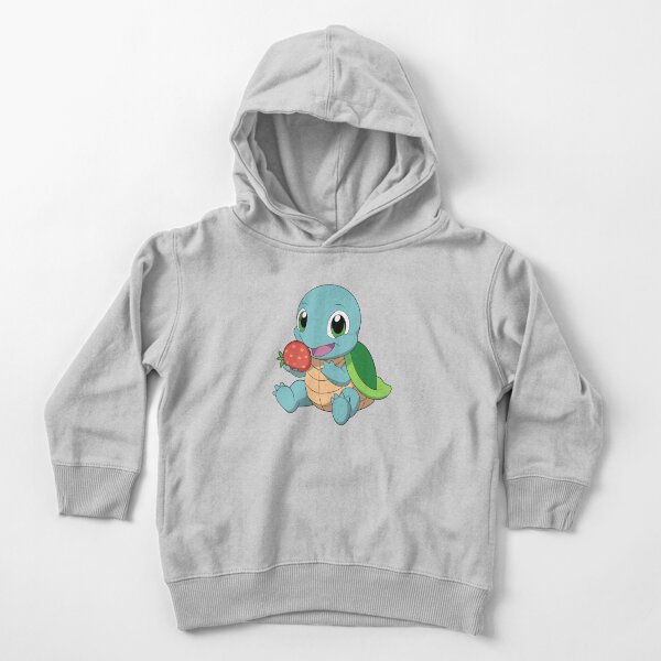 Happy Little Turtle with a Strawberry Toddler Pullover Hoodie