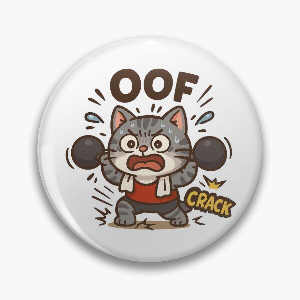 Item preview, OOF! Funny Cat Gym Fail designed and sold by 奇0904.