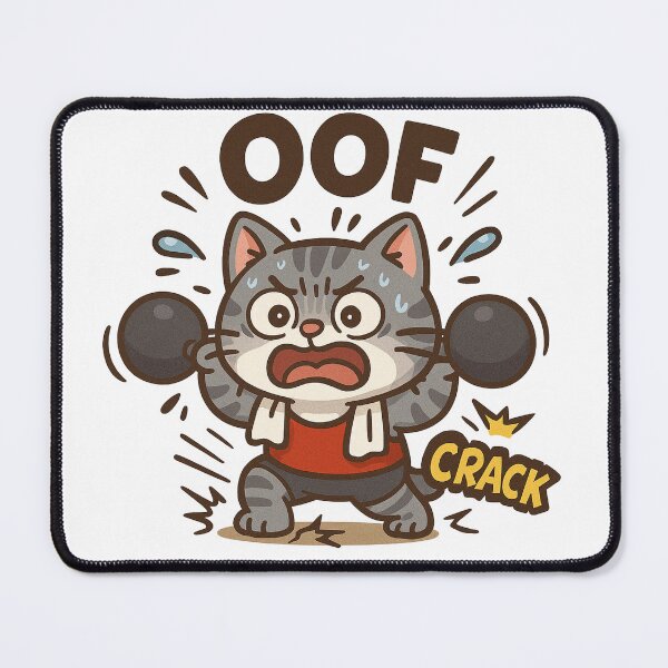 Item preview, OOF! Funny Cat Gym Fail designed and sold by 奇0904.