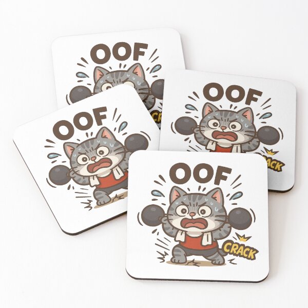 Item preview, OOF! Funny Cat Gym Fail designed and sold by 奇0904.
