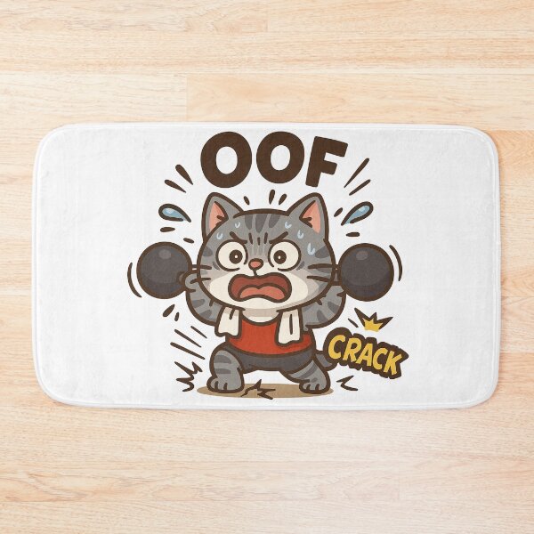 Item preview, OOF! Funny Cat Gym Fail designed and sold by 奇0904.