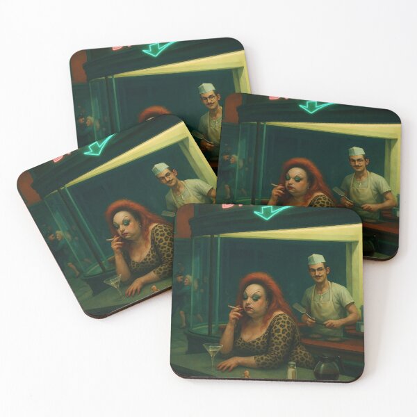 Item preview, Edward Hopper Nighthawks. Divine Drag Queen update. designed and sold by Shoot-The-Moon.