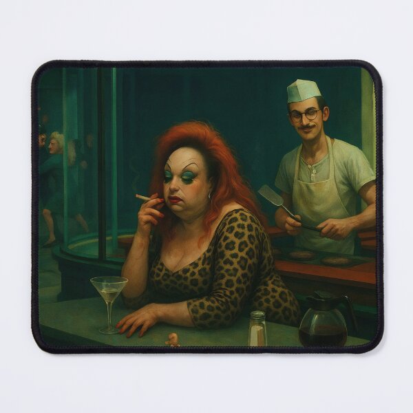 Item preview, Edward Hopper Nighthawks. Divine Drag Queen update. designed and sold by Shoot-The-Moon.