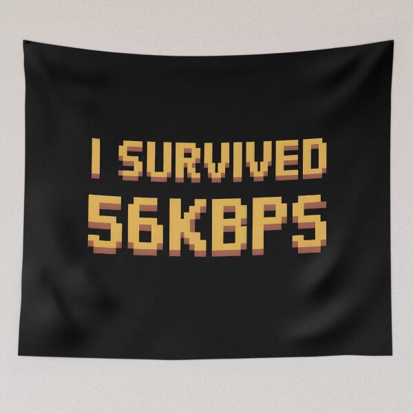 Item preview, I Survived 56Kbps | Retro Internet Dial-Up Pixel Art designed and sold by Altered Pixels.