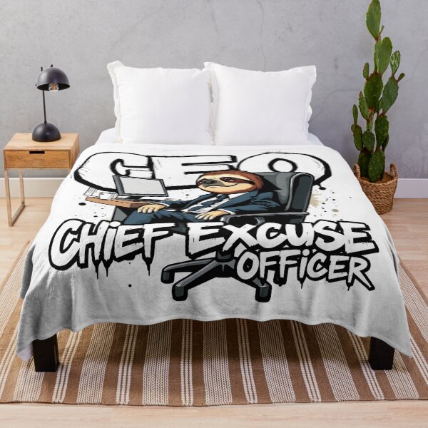 Item preview, CEO Chief Excuse Officer Sloth Design designed and sold by FoxyJags.