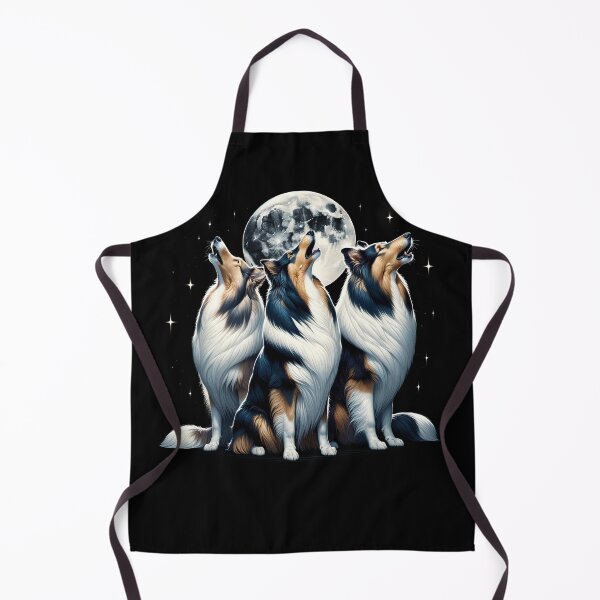 Item preview, Three Collies Howling at Moon Like Three Wolves Funny Lover designed and sold by Kimberley King Art  King Art.