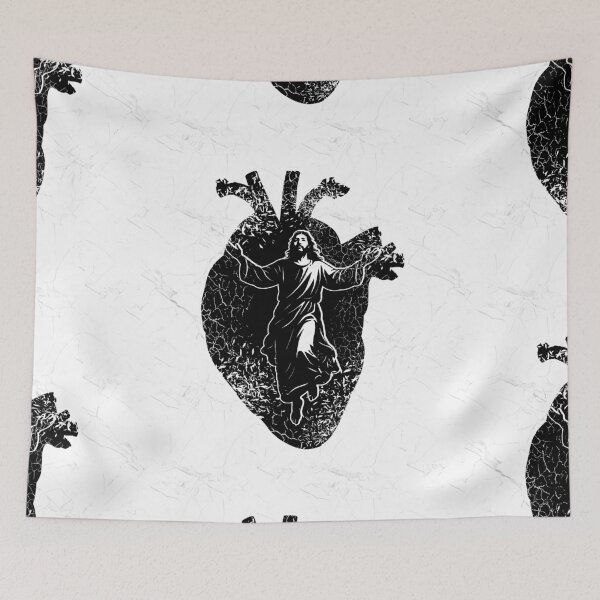 Item preview, Jesus Ascending in Heart – Christian Silhouette Black Design for Lighter background designed and sold by ZechJohnRB.