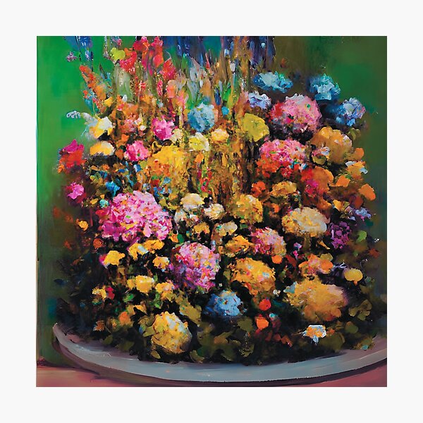 Item preview, A pot of blossoming flowers in a room designed and sold by MerryCrown.