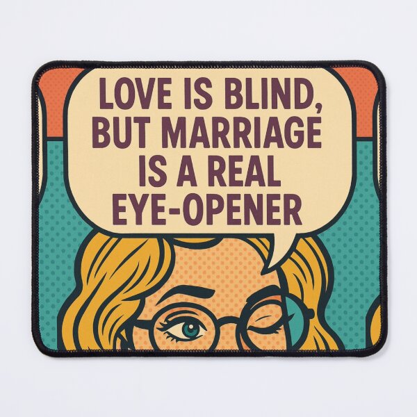 Item preview, Love is blind, but marriage is a real eyeopener. designed and sold by Nat-Rio.