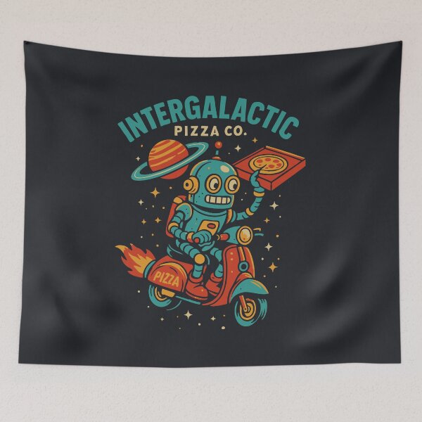 Item preview, Galactic Delivery – Intergalactic Pizza Rush designed and sold by TeeLabDesign.