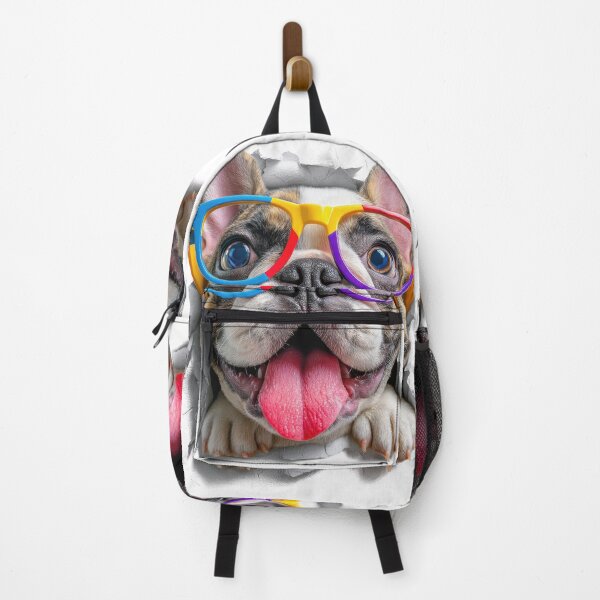 Item preview, Cute French bulldog sticking its head out of the hole in white paper designed and sold by Eakpixx.