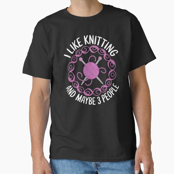 Item preview, I like knitting and maybe 3 people designed and sold by CK1Tees.