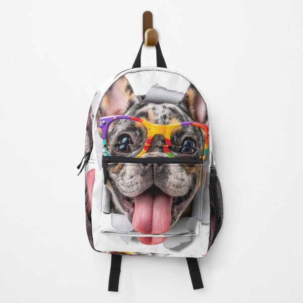 Item preview, Cute French bulldog sticking its head out of the hole in white paper designed and sold by Eakpixx.