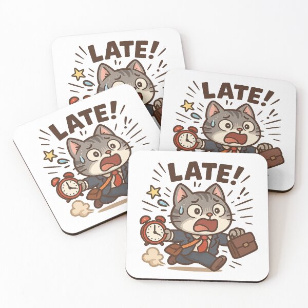 Item preview, Late! Cute Cat Office Rush designed and sold by 奇0904.