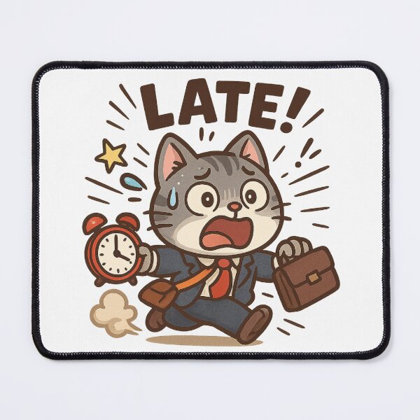 Item preview, Late! Cute Cat Office Rush designed and sold by 奇0904.