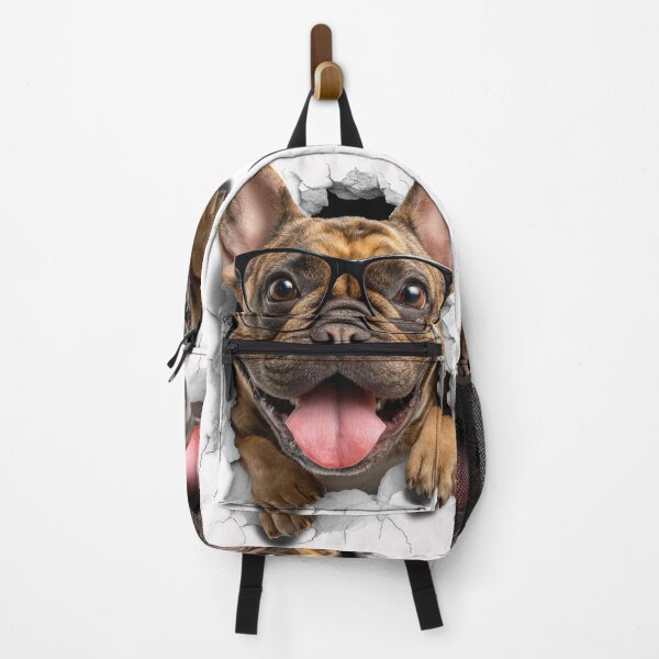 Item preview, Cute French bulldog sticking its head out of the hole in white paper designed and sold by Eakpixx.