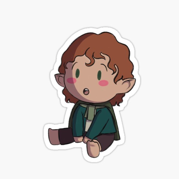 Artikel-Vorschau von Chibi Pippin – Niedliche Hobbit-Fan-Art aus Herr der Ringe, designt und verkauft von TheSpellboundArtist.