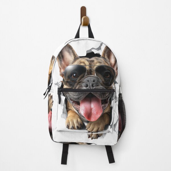 Item preview, Cute French bulldog sticking its head out of the hole in white paper designed and sold by Eakpixx.