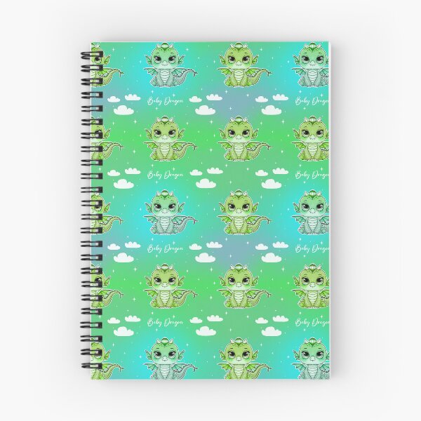 Item preview, Whimsical Baby Dragon Seamless Pattern designed and sold by Lone Jensen.
