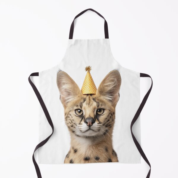 Item preview, Cute Serval with Party Hat Birthday Celebration designed and sold by LazyOwlStore.
