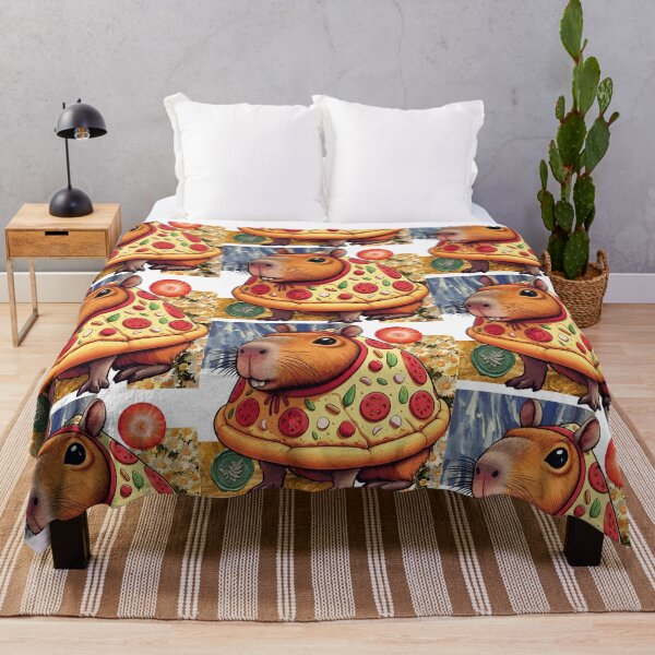 Item preview, Capybara Pizza, Kawaii animals with cheese sauce flavor designed and sold by Brushlight Studio.