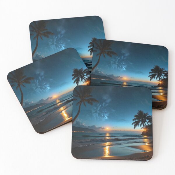 Item preview,  beach at night designed and sold by PrintYourStyle.