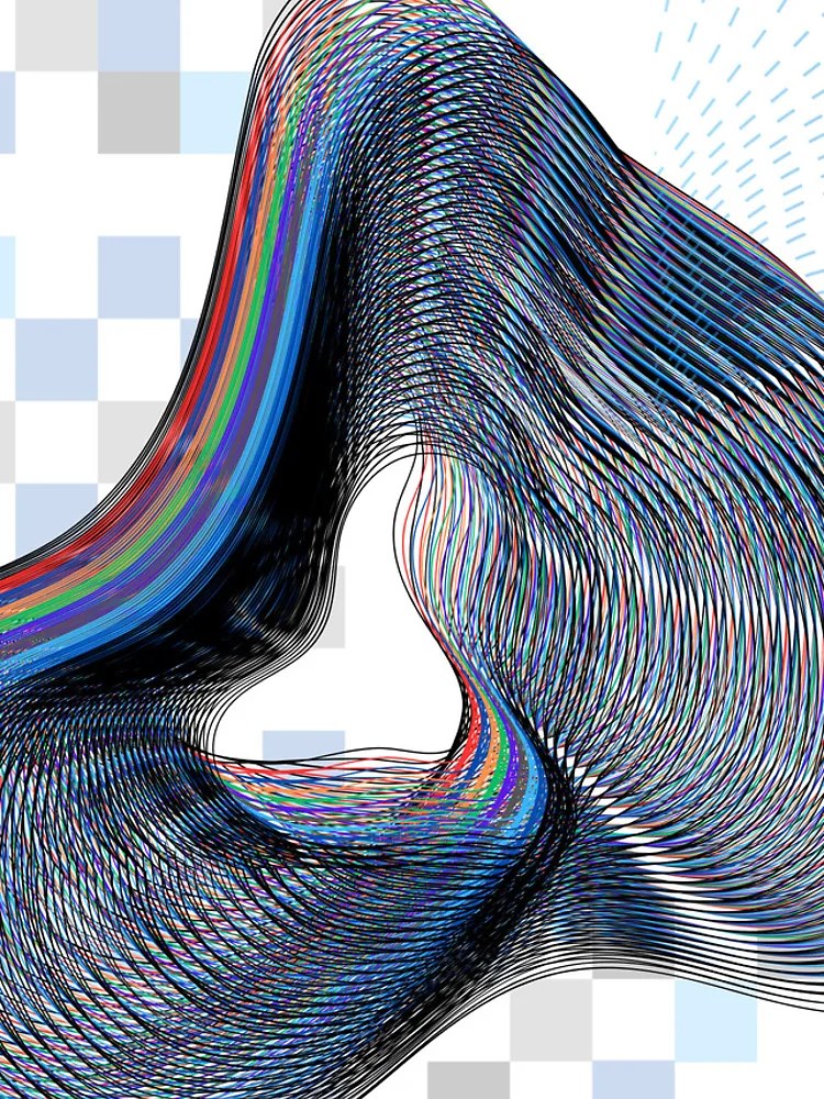 Thumbnail 4 of 4, Samsung Galaxy Phone Case, Contemporary Data Stream Visualization in Abstract Form designed and sold by AbstractArray.