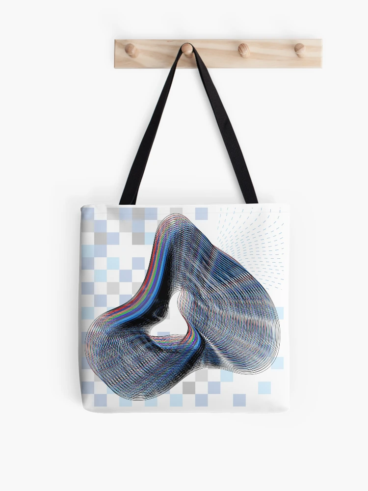 Thumbnail 1 of 2, Tote Bag, Contemporary Data Stream Visualization in Abstract Form designed and sold by AbstractArray.