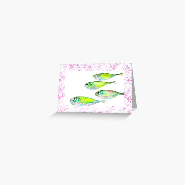 Item preview, School of Fish - Watercolor designed and sold by AMOpainting.