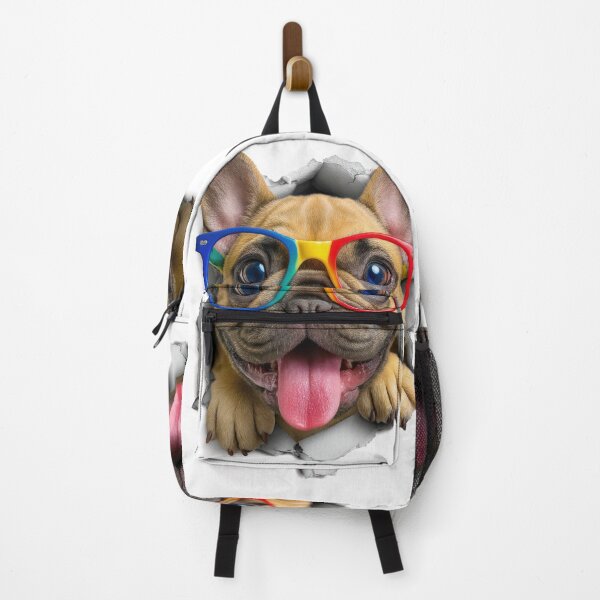 Item preview, Cute French bulldog sticking its head out of the hole in white paper designed and sold by Eakpixx.