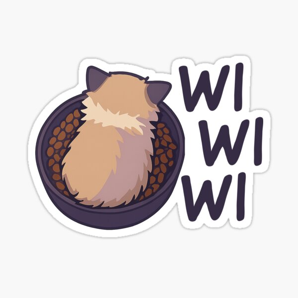 Aperçu de l'œuvre AUTOCOLLANT CHAT WIWIWI créée et vendue par LeoDaVinki.