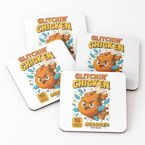 Item preview, Glitchin’ Chicken – Bugged Hitbox Gamer Shirt designed and sold by Snackwear Apparel.