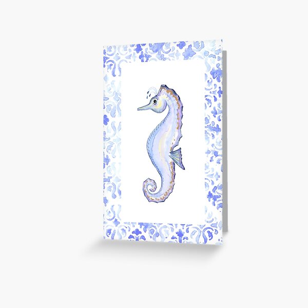 Item preview, Watercolor Seahorse designed and sold by AMOpainting.