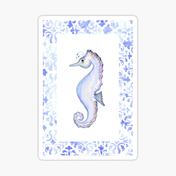 Item preview, Watercolor Seahorse designed and sold by AMOpainting.