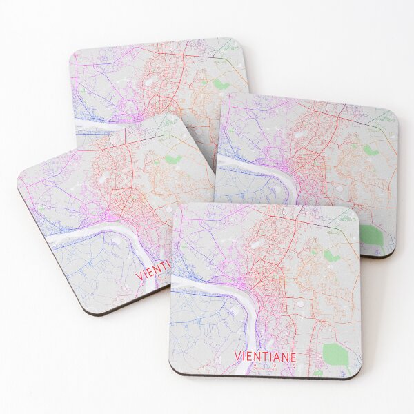 Item preview, Vientiane City Map of Laos - Colorful designed and sold by deMAP.