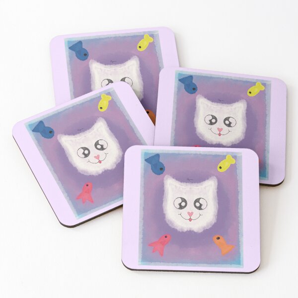 Item preview, Silly kitty loves fish artwork designed and sold by Lillyjrenee.